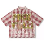 Bling Edgy Punk Plaid Shirt