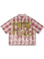 Bling Edgy Punk Plaid Shirt