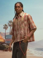 Bling Edgy Punk Plaid Shirt g