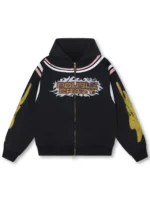 Flame Burst Zip Hoodie