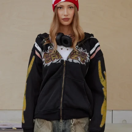 Flame Burst Zip Hoodie g