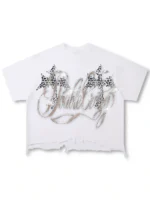 Rhinestone Logo Graphic T shirt