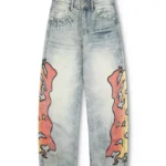 Sparkle Tribal Fire Wide Jeans
