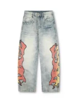 Sparkle Tribal Fire Wide Jeans